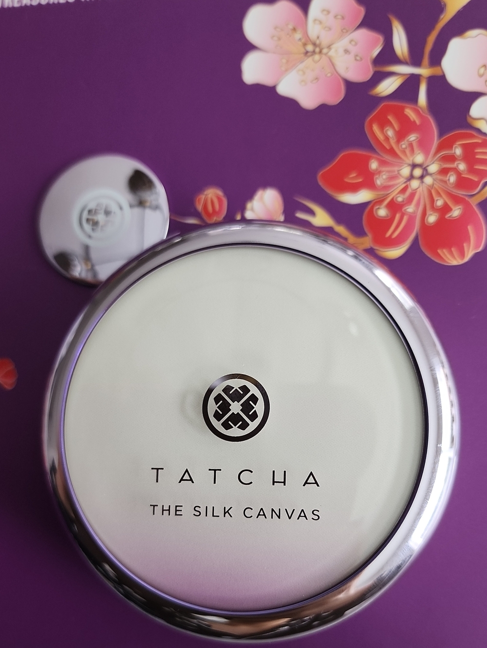Tatcha Silk Canvas Primer With Flat Metal Disc Full Size NWOB